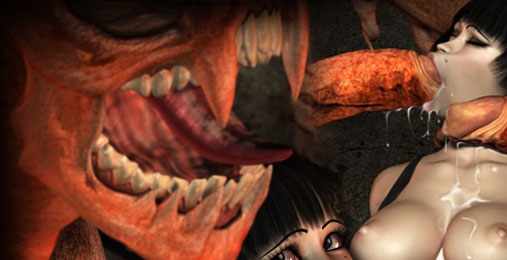 Shocking monster 3D fucking